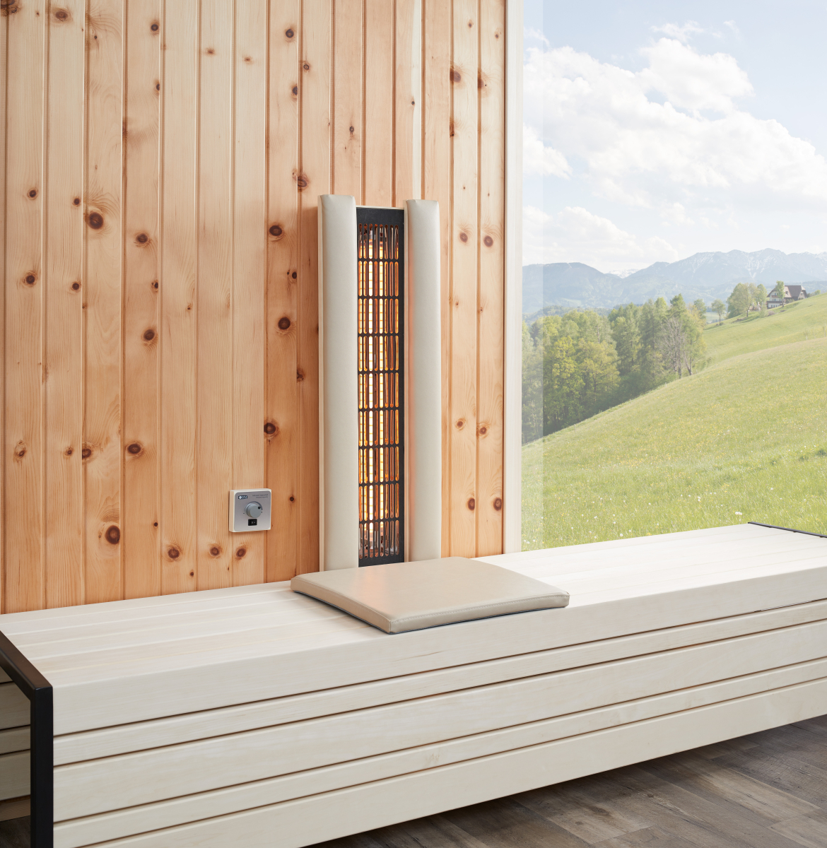 Infraworld Holzrahmen für VITALlight-IPX4-Strahler, Wandmontage, Linde