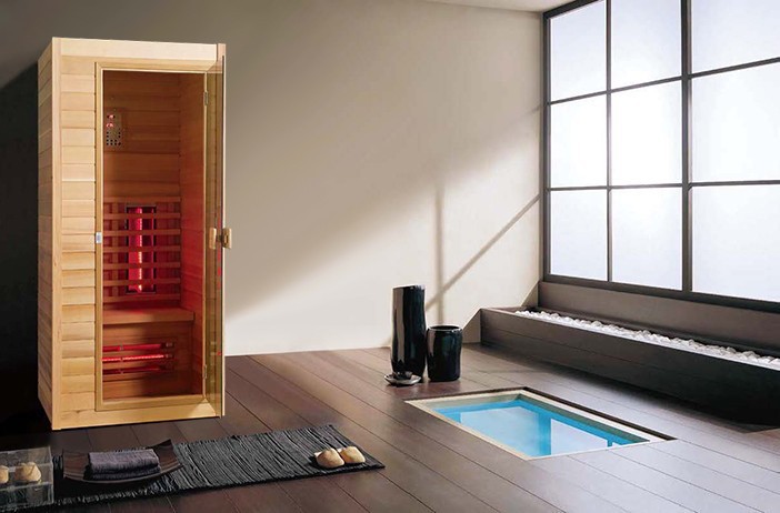 Infrarotkabine Classic 2 Sauna 110 x 100 Infrarotkabine, Wärmekabine mit Vollspektrumstrahlern