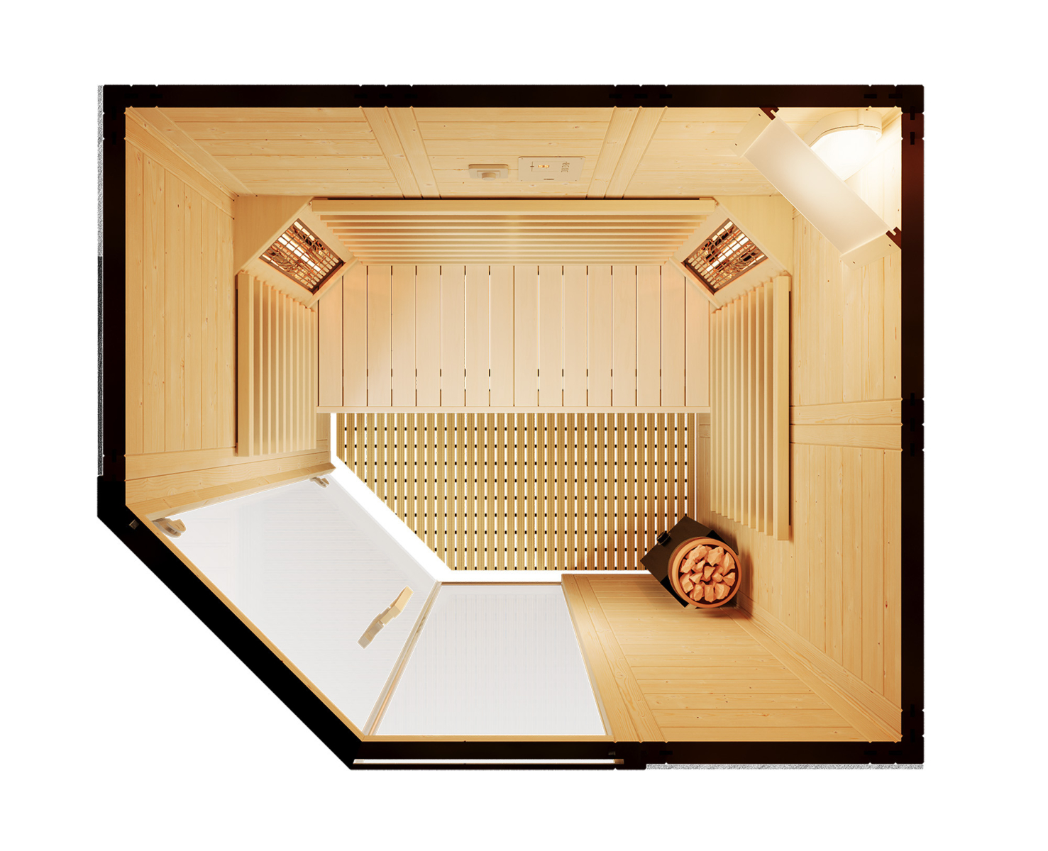 Infraworld Infrarotkabine Vario Natura 145 Ecke