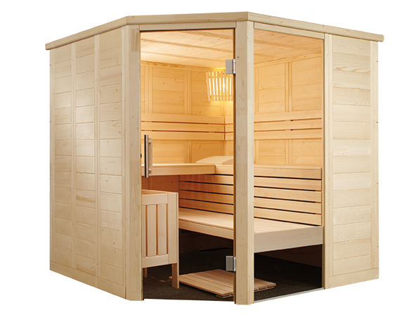 1-030-269_alaska_corner-2 Massivholz-Sauna Alaska Corner 206 Set Combi-Ofen / 206 x 206 x 204