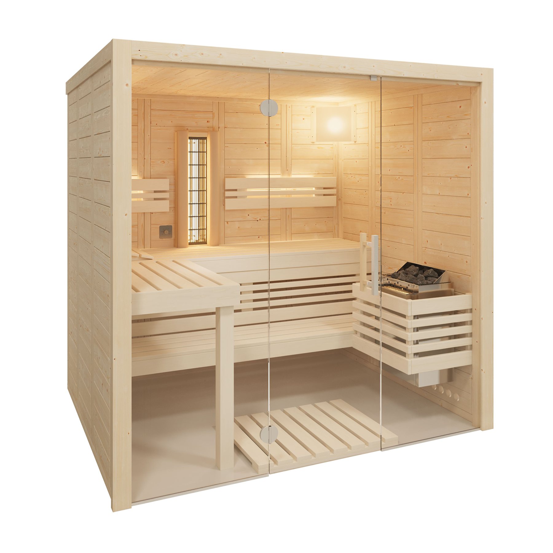 Infraworld Kombisauna Solido Glas Complete 170 – Ansicht 2