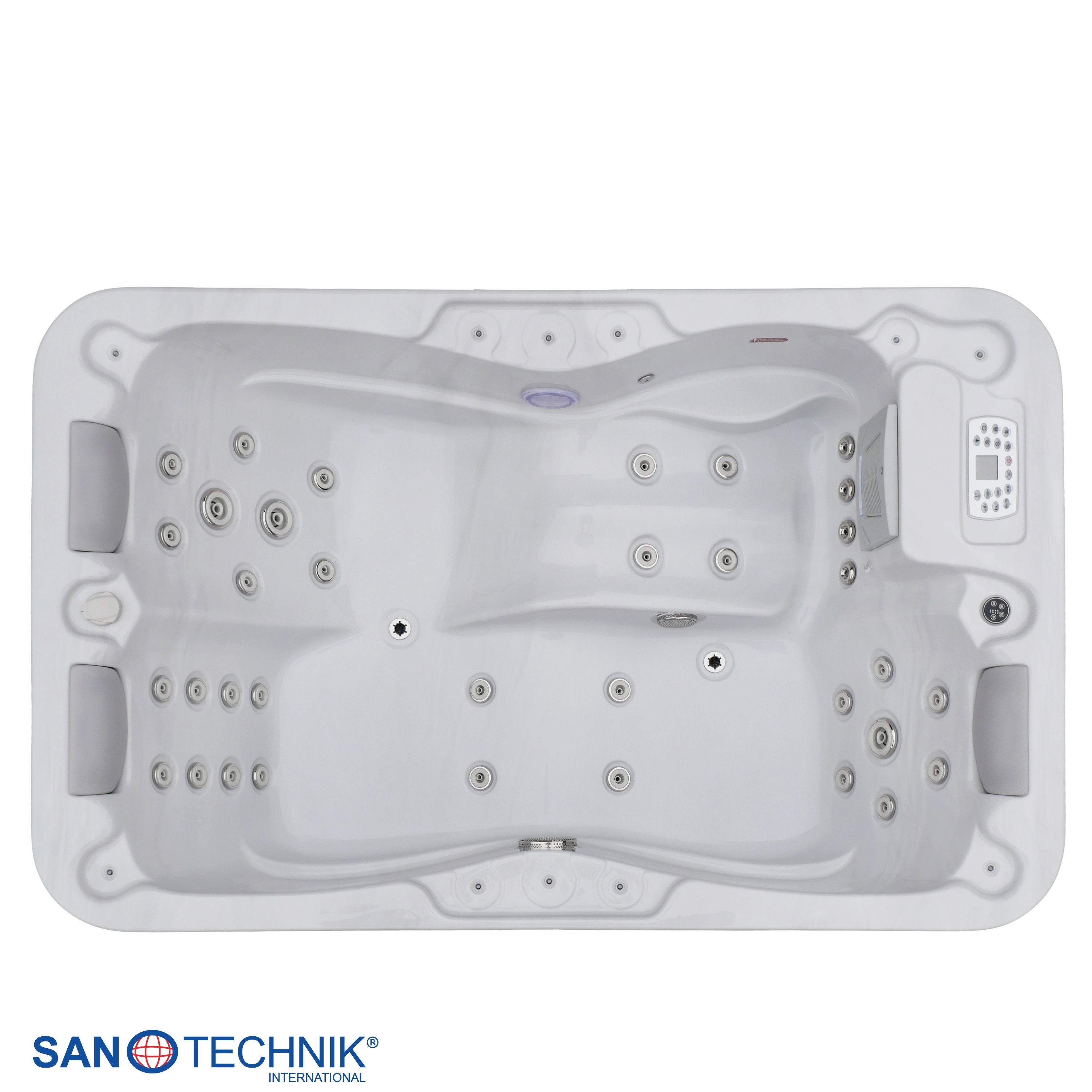 Outdoor Whirlpool Modena weiß inkl. Abdeckung 205 x 130