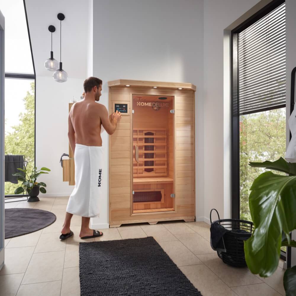 Infrasauna Redsun M s keramickými zářiči 190 x 120 x 105 cm