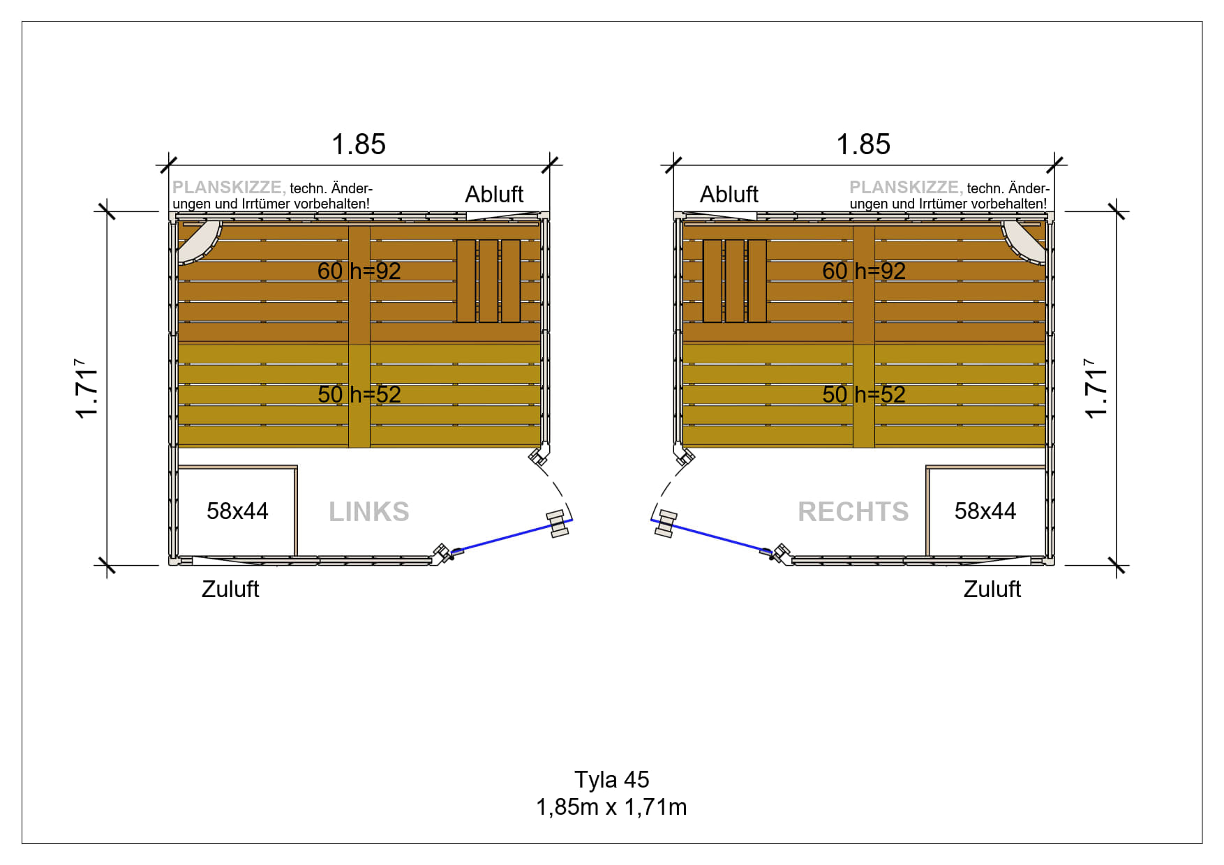 Sauna premium de madera maciza Tyla pentagonal fabricada a medida