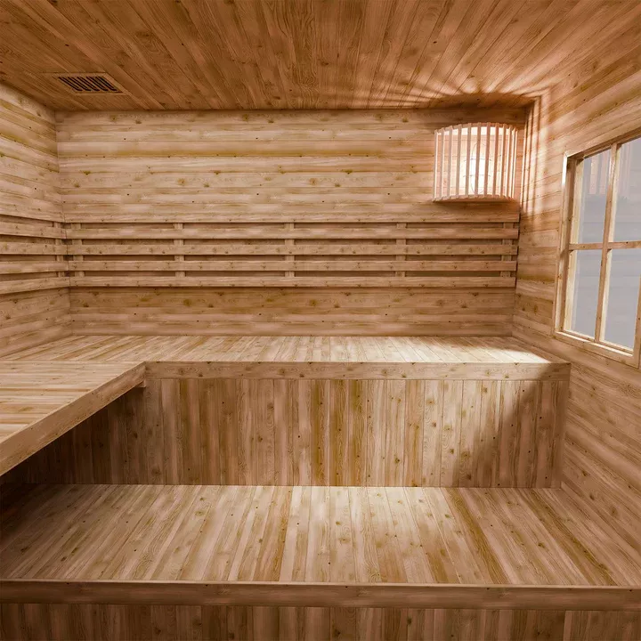 Aussensauna Eldur inkl. Ofen, 200 x 200 cm