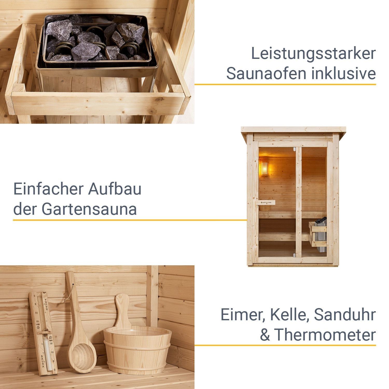 Außensauna Varberg 145 x 150 cm