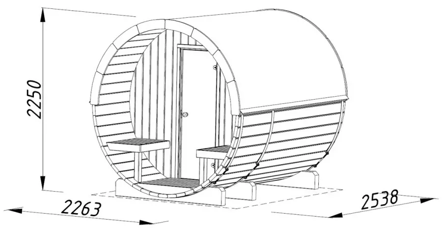Fassauna Anita 250 cm